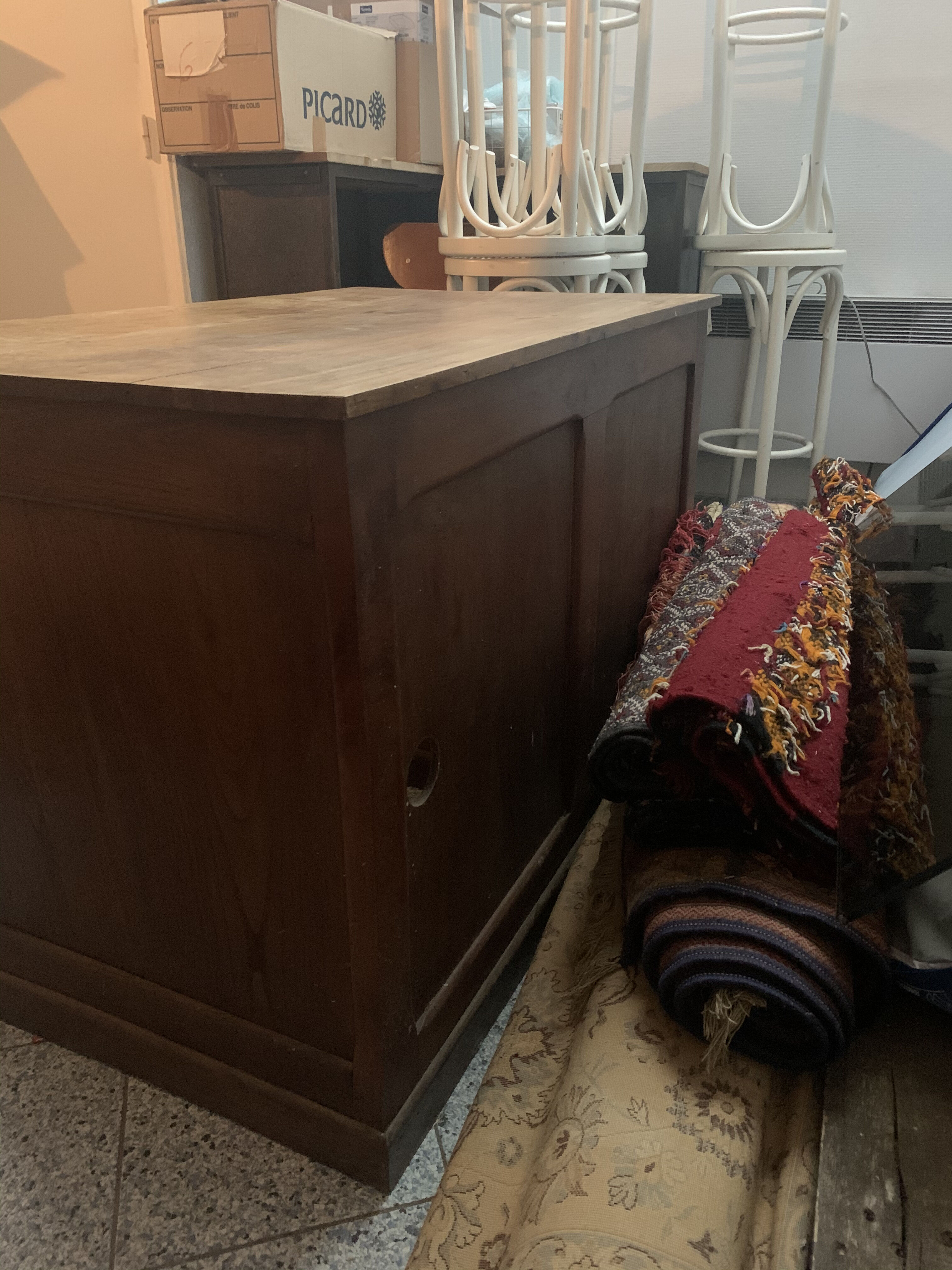 Vintage solid oak desk