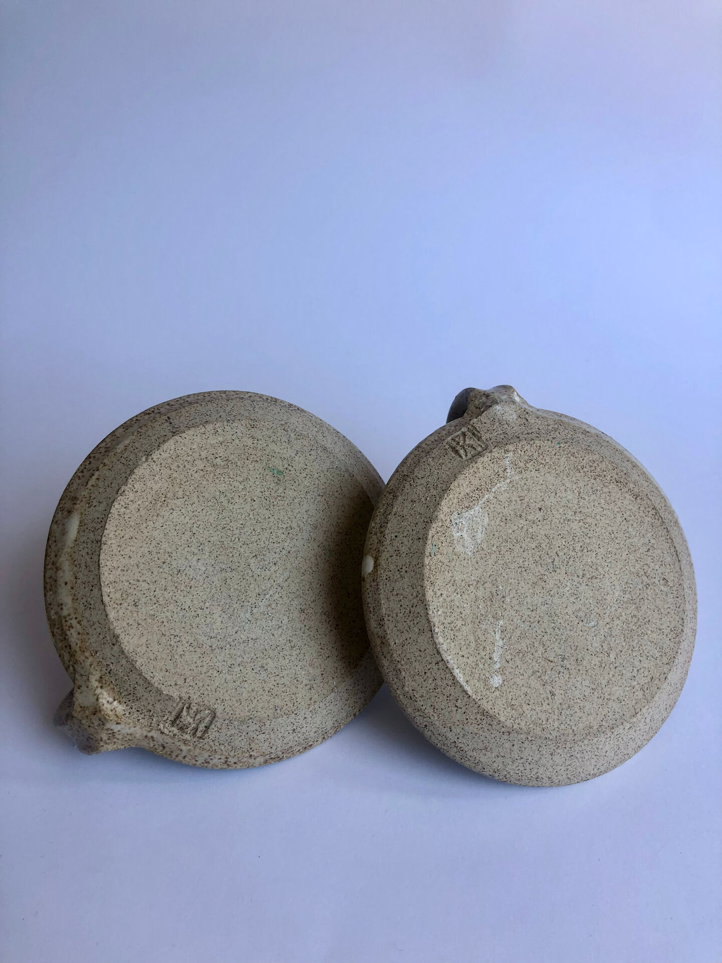 Handcrafted stoneware candle holders