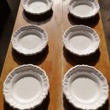Assiettes creuses Lallier à Moustier blanches