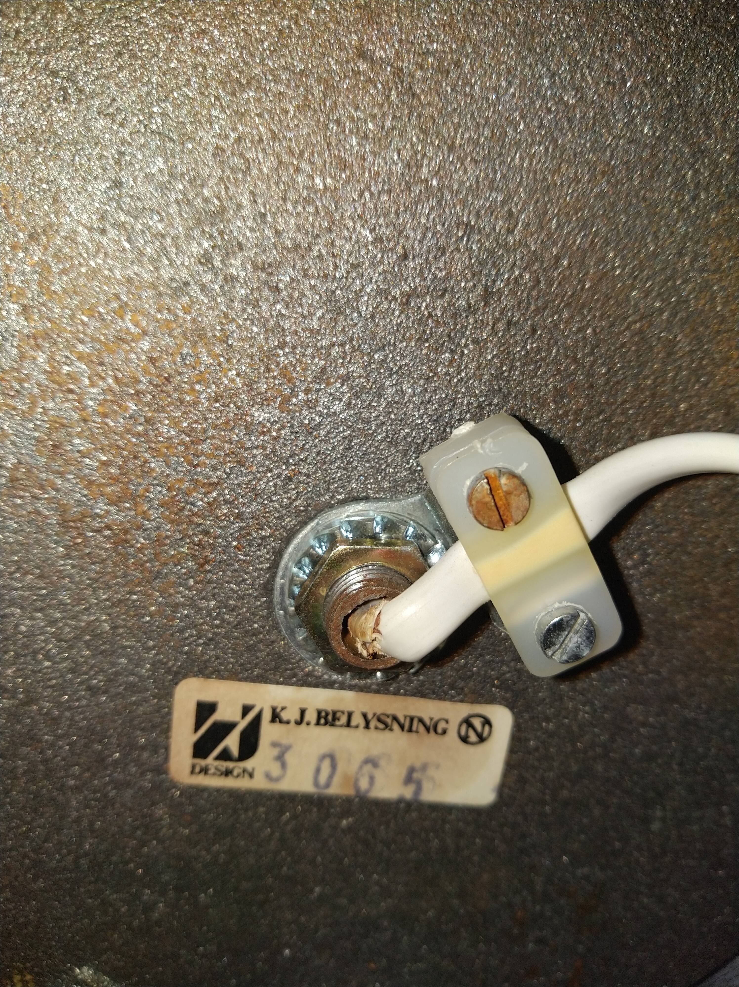 Black lacquered and chrome steel lamp, Norway, circa 1970/80