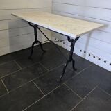 Ancienne table de bistrot dessus marbre