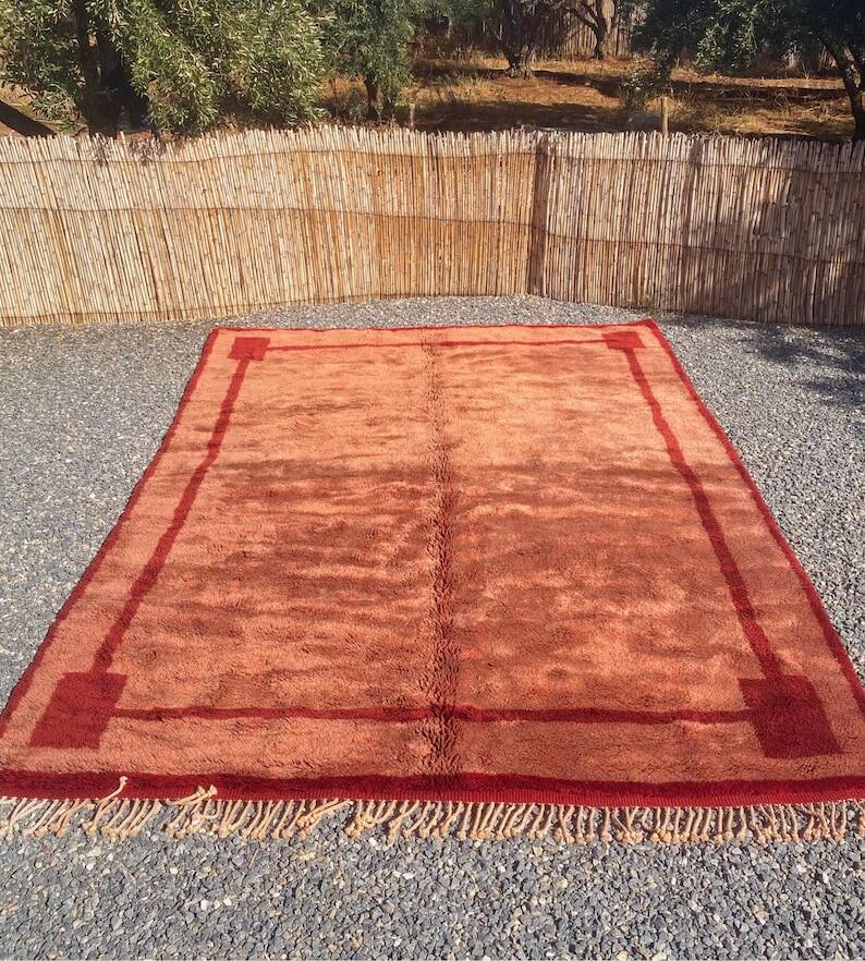 Tapis bérbere marocain en laine naturelle 200cmx300cm