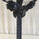 Art Deco table lamp in wrought iron and opaline - 1930s/40s
