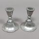 Pair Of Antique Danish Art Nouveau c.1920 Just Andersen Pewter Candlesticks