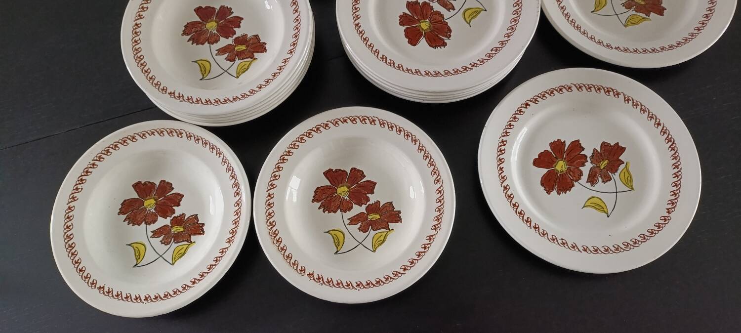16 assiettes vintages