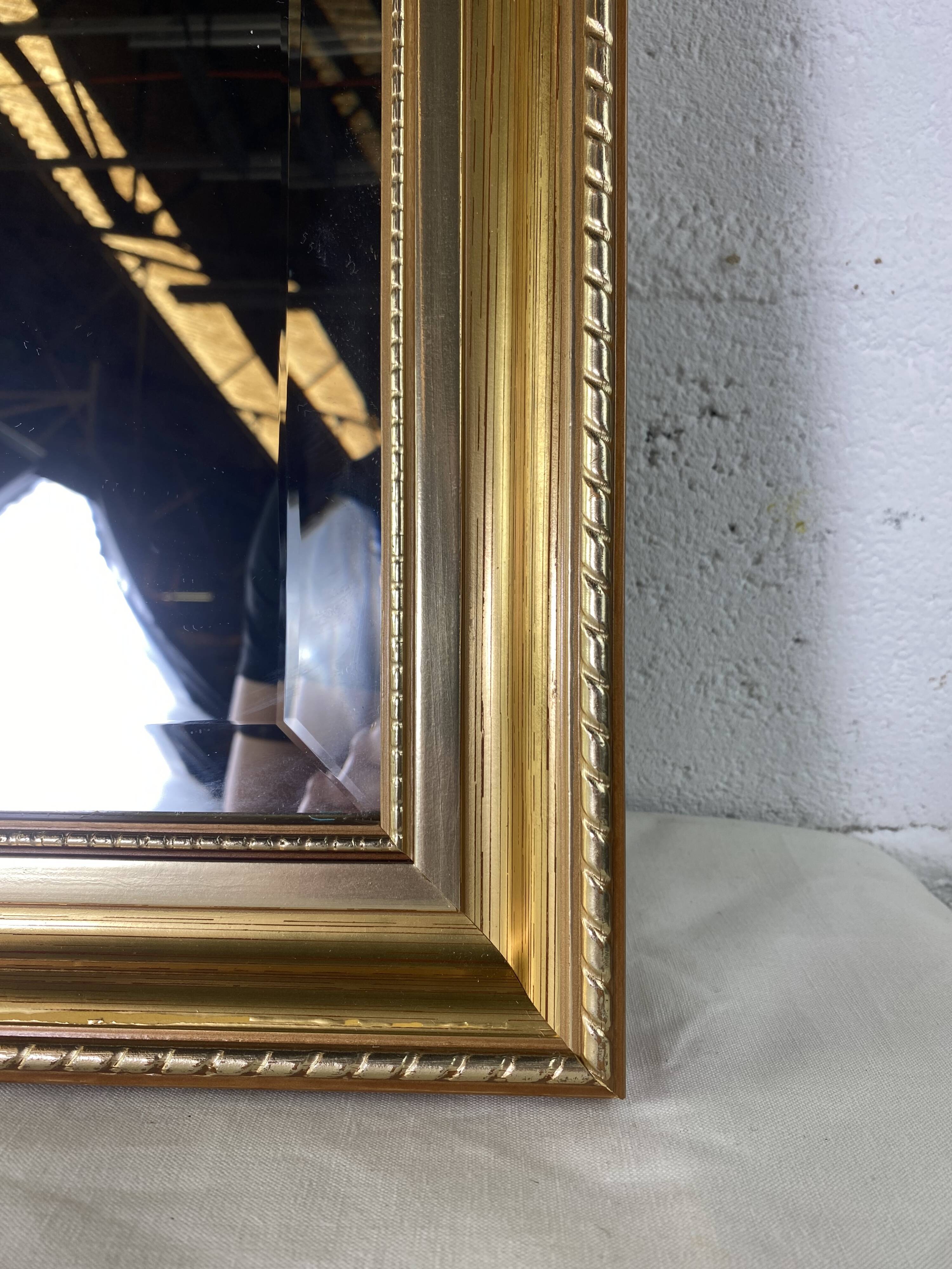 Gold Beveled Mirror