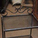 1940 perforated metal tray side table