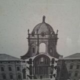 Stampa Vintage Reggia di Caserta Tavola X Vanvitelli Anni '50 69x50 cm