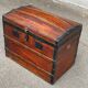 Vintage domed travel trunk from the 19th century.