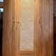 Antique solid oak wardrobe with caning.