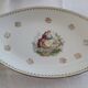 Diamond dish in Limoges porcelain decoration gallant scene