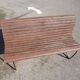 Wood and iron barge bench