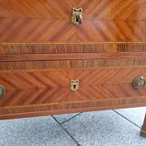 Old Louis XVI style chest of drawers in marquetry