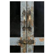 Glazed sideboard in patinated solid wood