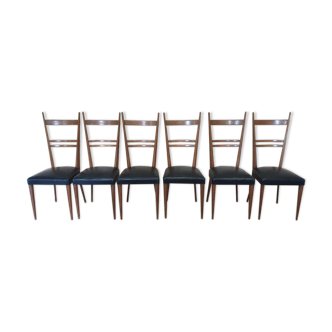 Set of 6 chairs 60s