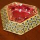 Antique Persian ashtray with triangular glass tray.