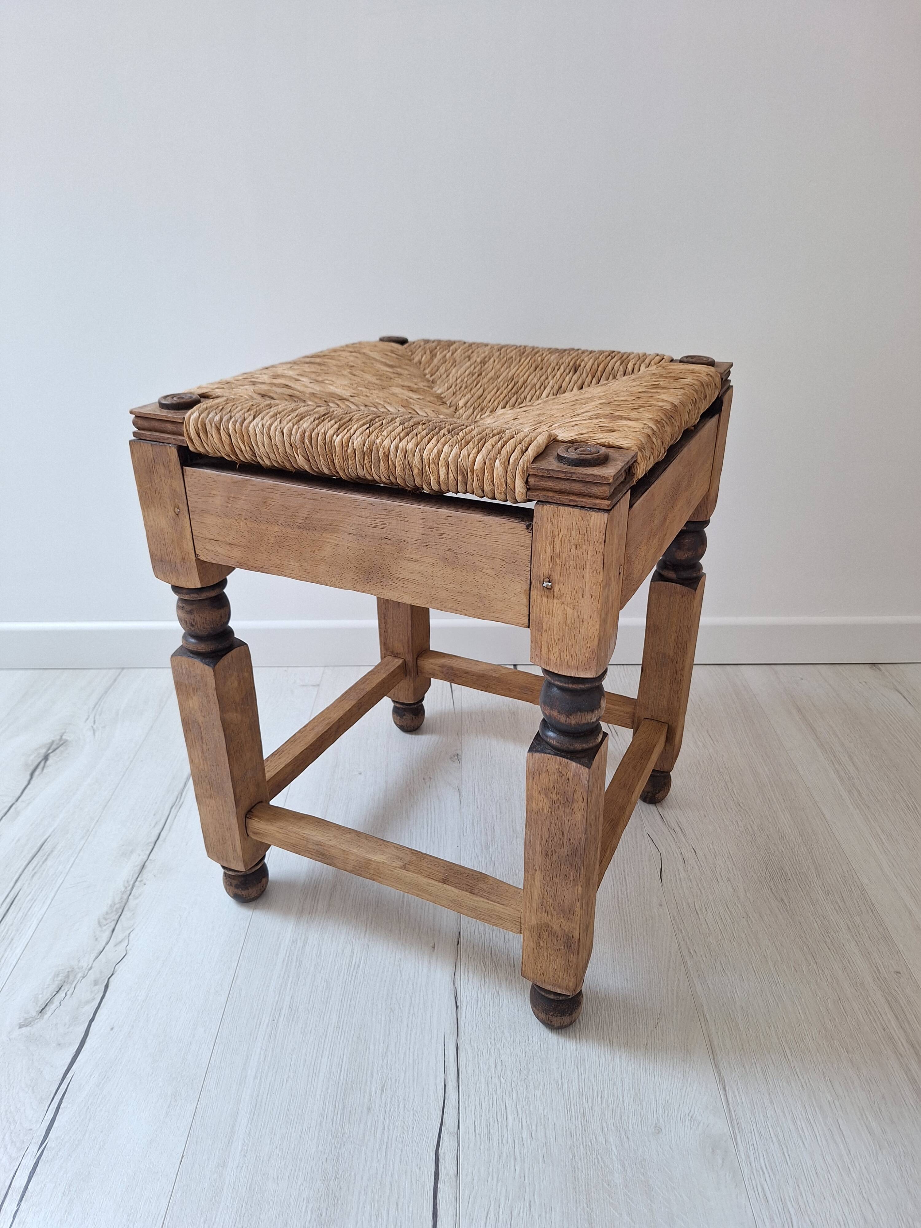Vintage oak stool