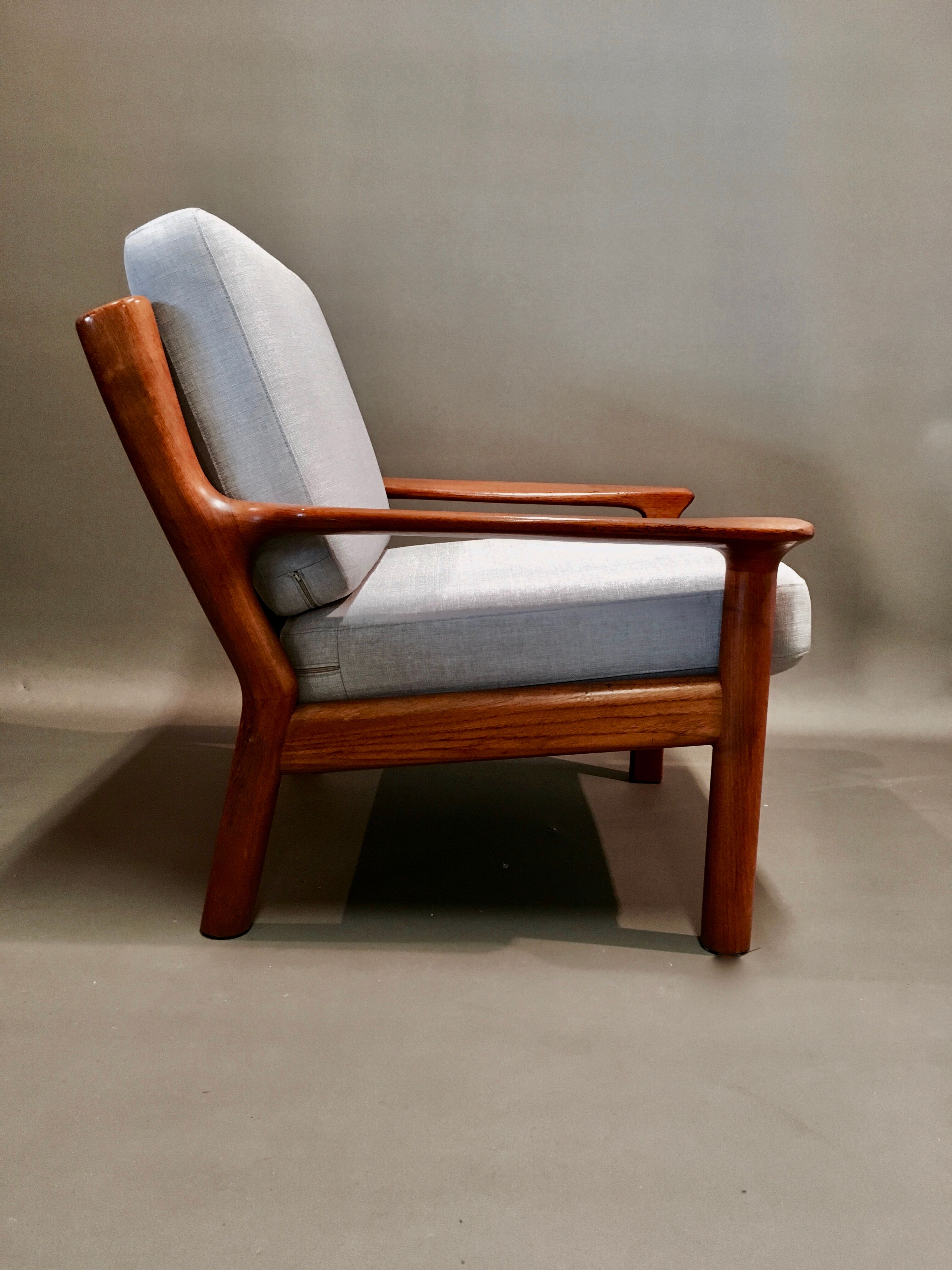 Scandinavian design teak chair stamped 1950