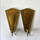 Scandinavian wall candle holders in brass
