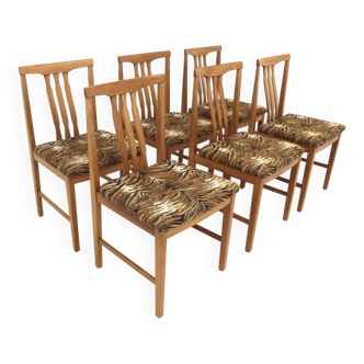 Set of 6 oak chairs, Sweden, 1960