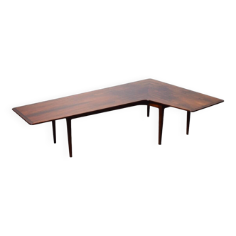 Mid Century Danish Boomerang Coffee Table In Rosewood 1960s