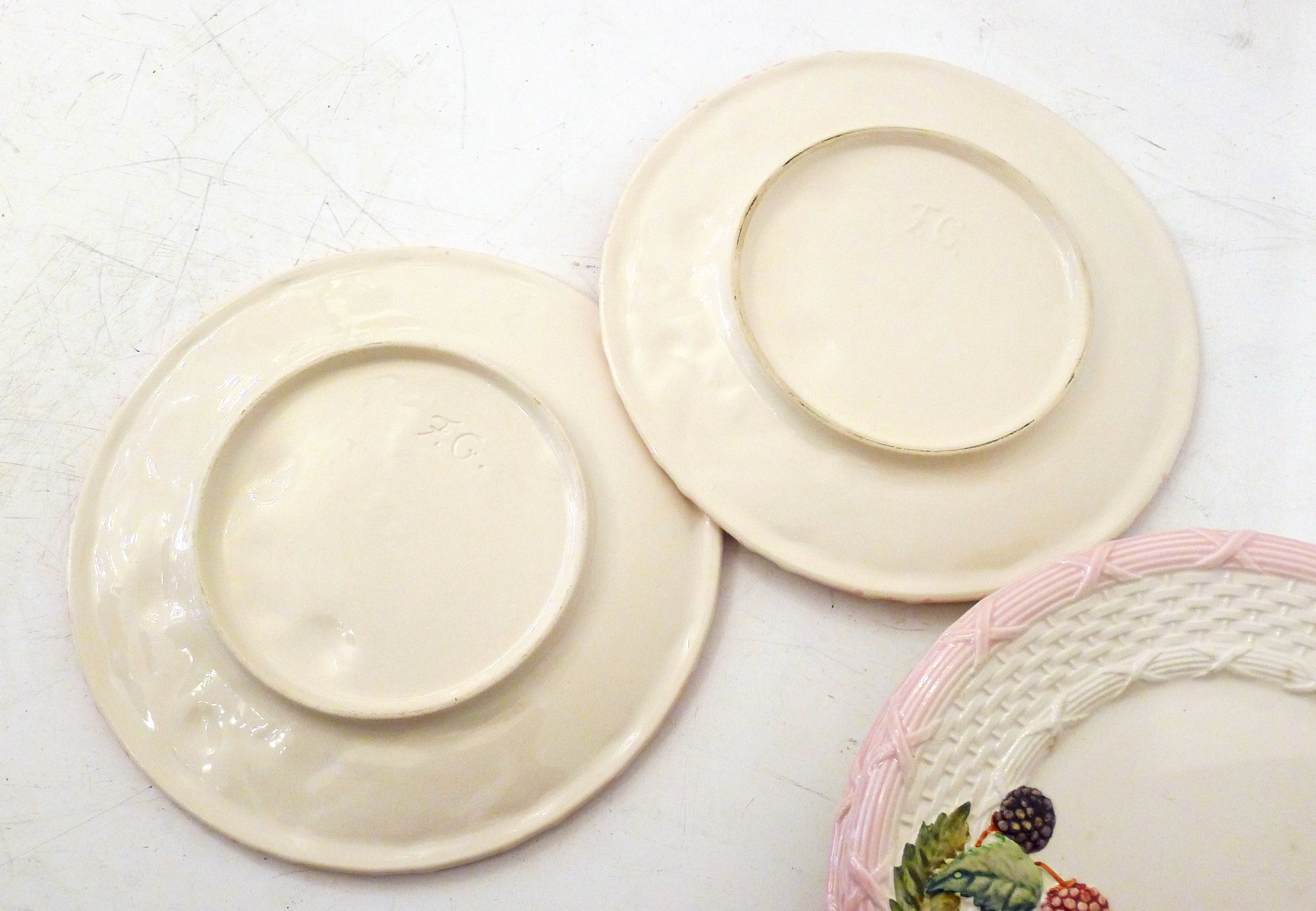 Set of 6 plates blackberries slurry