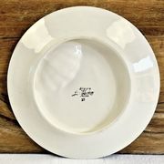 Set of 6 old Digoin Sarreguemines asparagus slushie plates