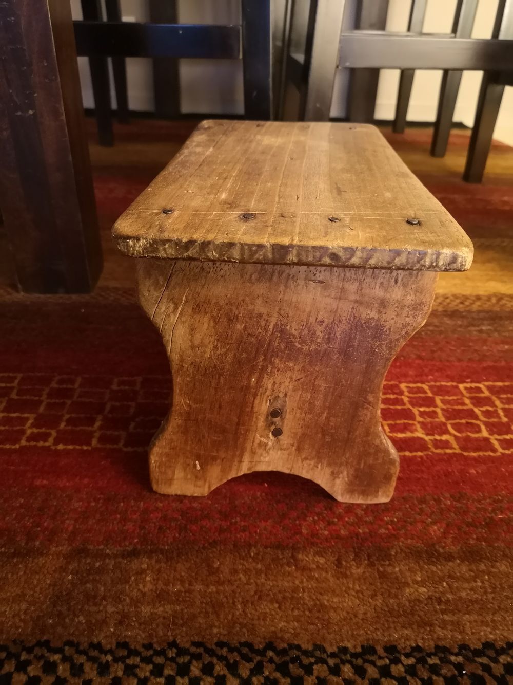 Wooden farm stool, handicraft, XIXh century