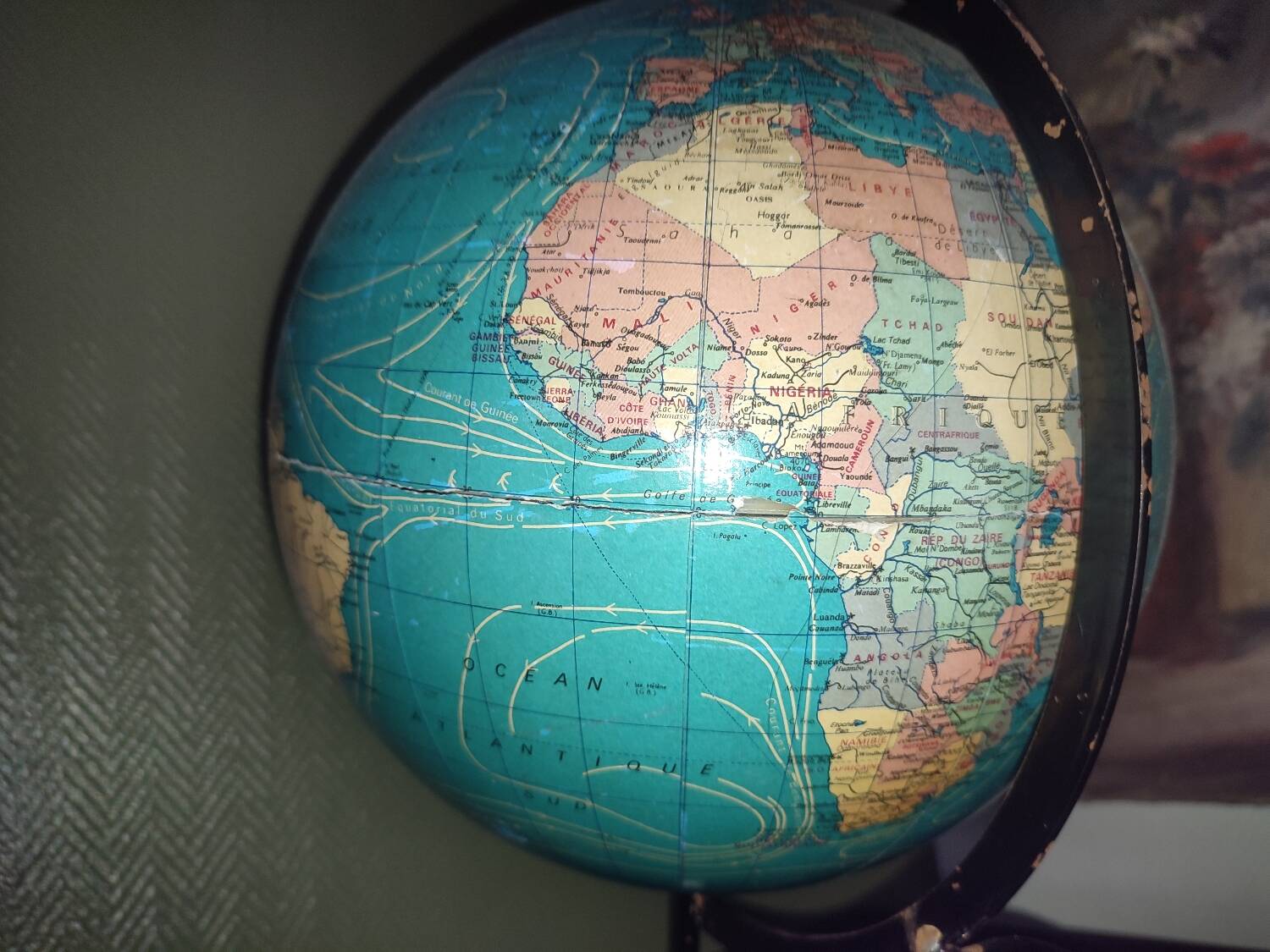 Vintage tripod globe