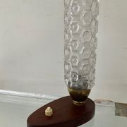 Teak and glass lamp from the 50s 60s