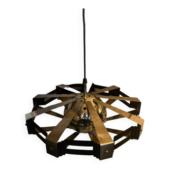 Suspension en métal space age soucoupe année 80