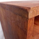 Bedside table in wooden slats