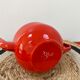 Red enamelled teapot 1 liter from the 70s
