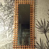Vintage rattan mirror