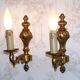Pair of brass sconces