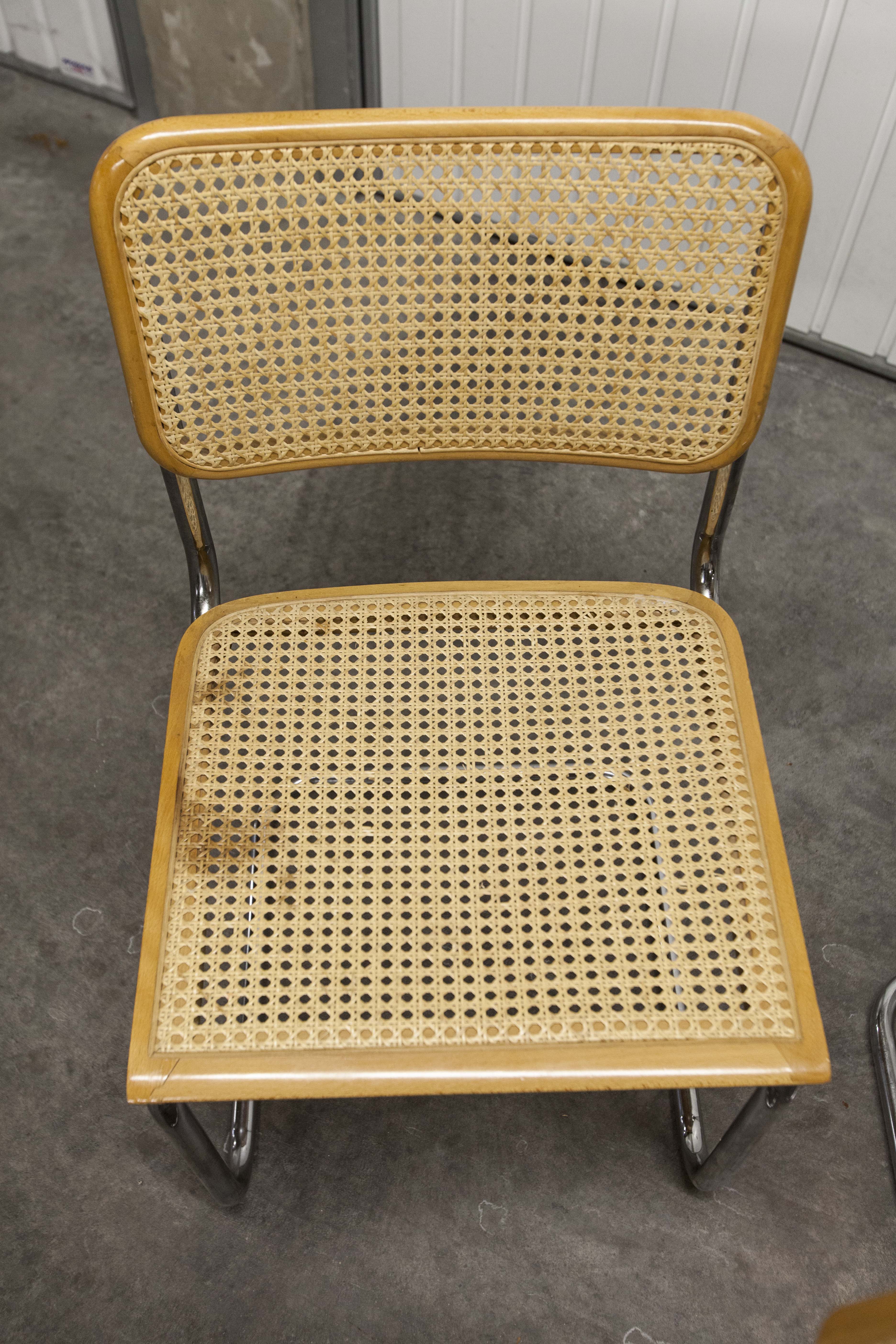 Lot of 4 chairs B32 by Marcel Breuer