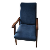 Abyss blue Scandinavian armchair