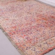 Pink Vintage Moroccan Rug 197 x 320 cm, Berber Wool Rug, Handmade Boho Rug