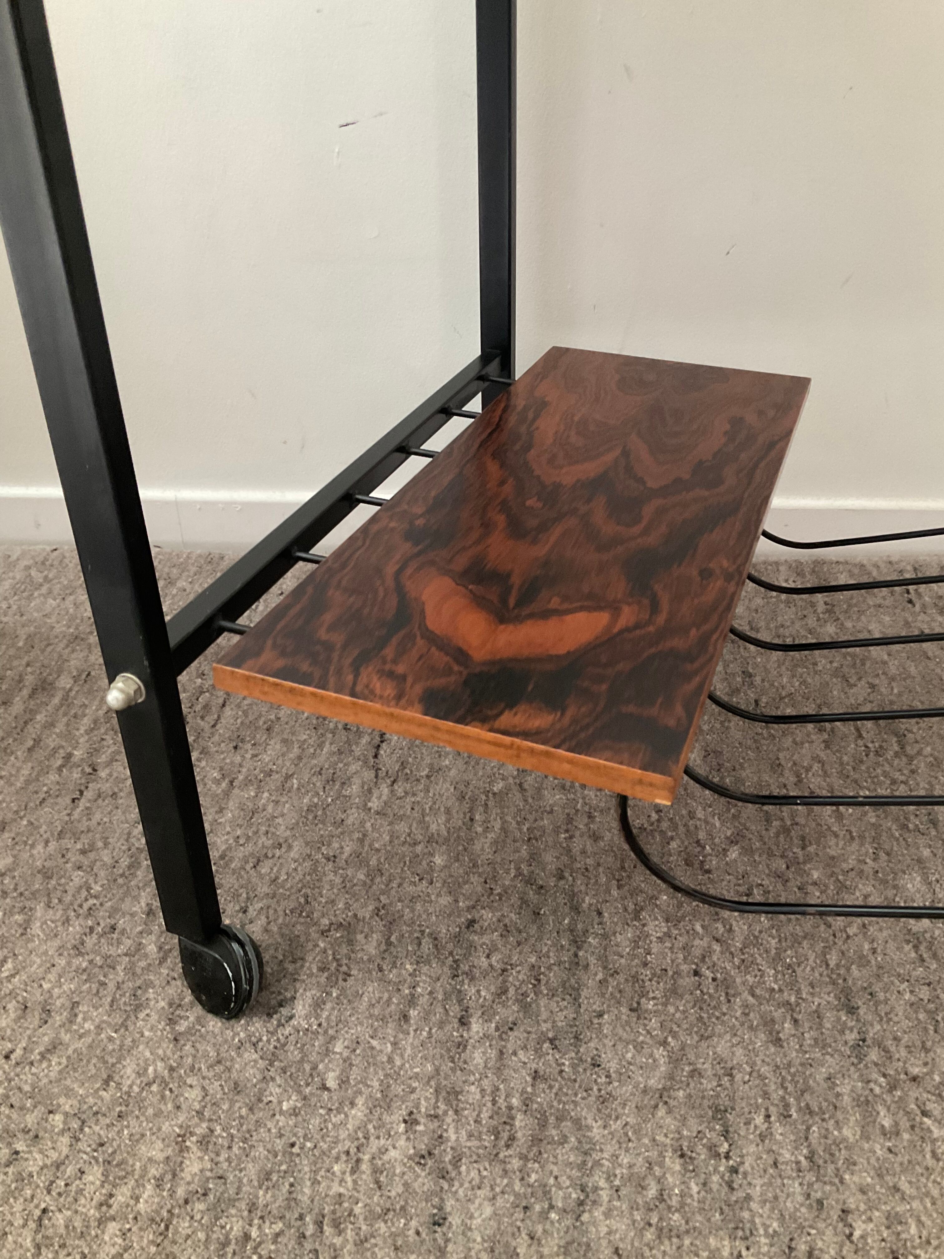 Table side on wheels from the 60s