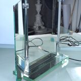 Miroir triptyque brot sur dalle de verre / année 30/40
