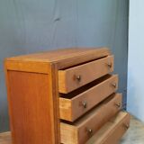 Vintage chest of drawers with 4 drawers compass feet