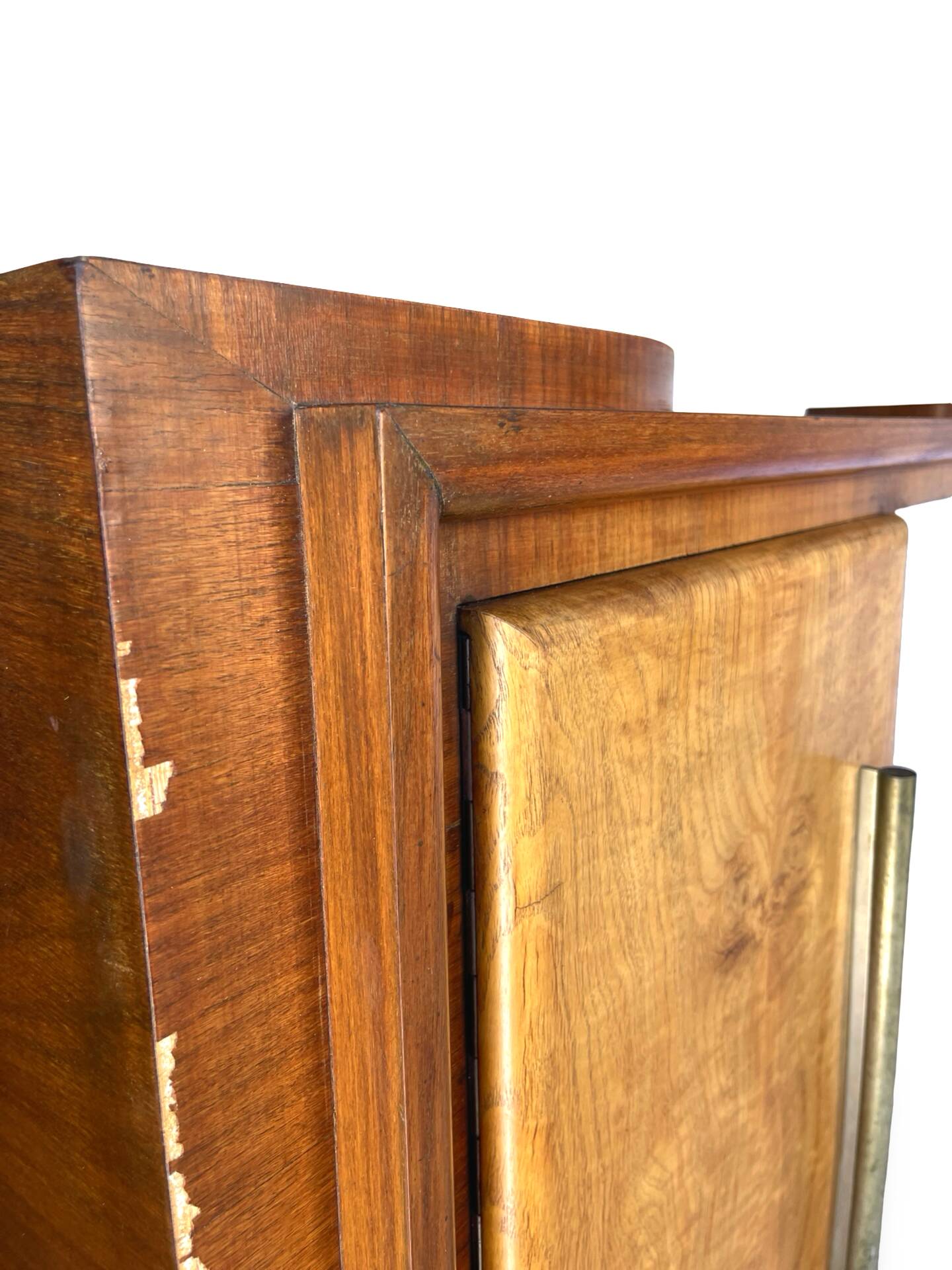 Striking Art Deco birch wood sideboard