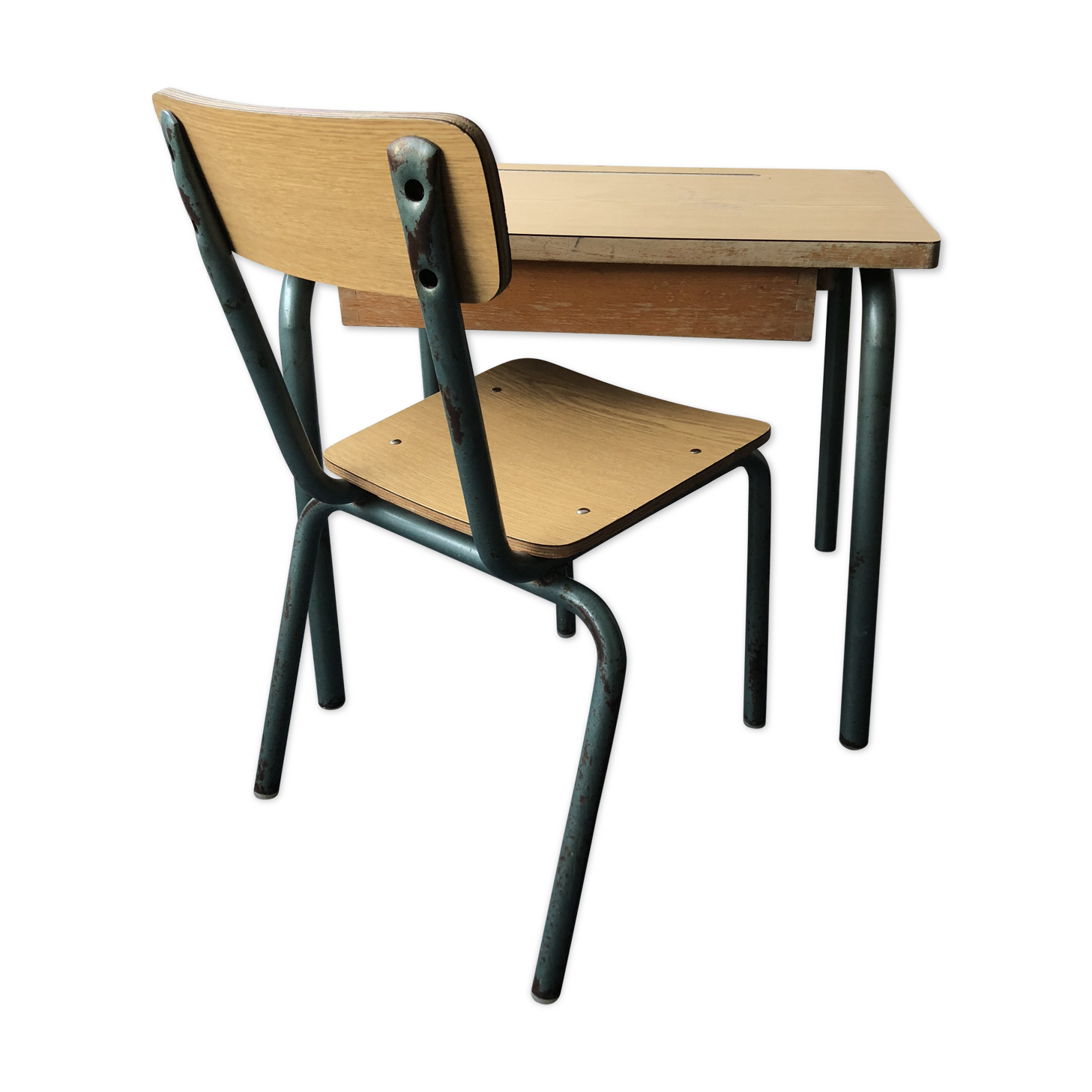 Student desk and chair vintage