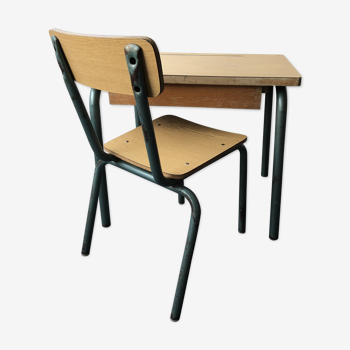 Student desk and chair vintage