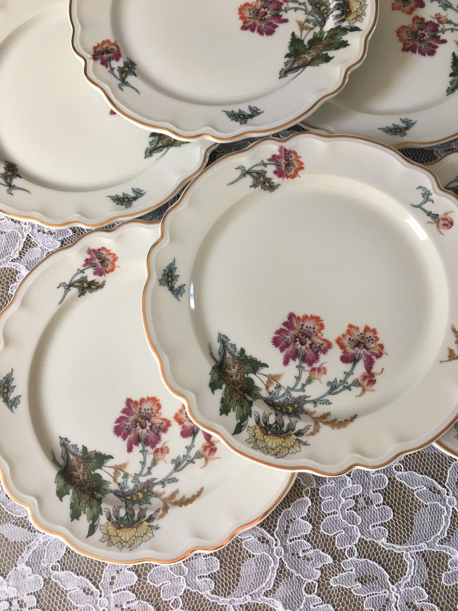 Limoges porcelain dessert plates