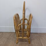 Rattan magazine rack