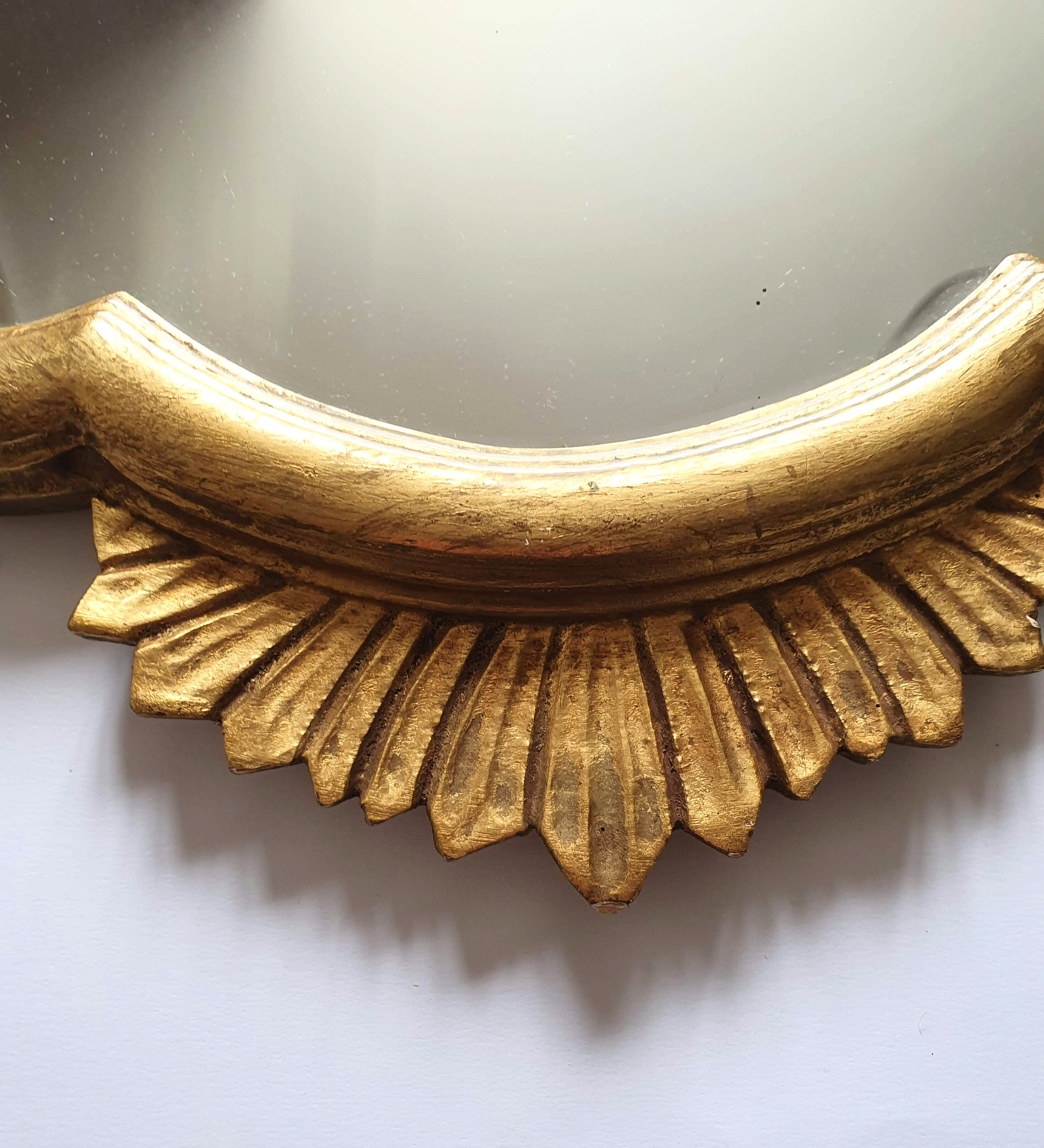 Gilded wooden mirror 70 cm