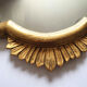 Gilded wooden mirror 70 cm