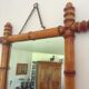 Vintage bamboo mirror of the 50s 50x43cm
