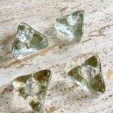 Triangle shaped glass candle holders